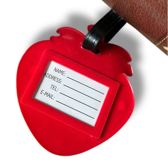 Lot of 3 Fun Pineapple/Strawberry Fruit & Polka dot Luggage ID Tags NWT - Picture 6 of 8